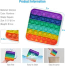 Square Shape Pop It Fidget Toy Silicone Push Popping Bubble