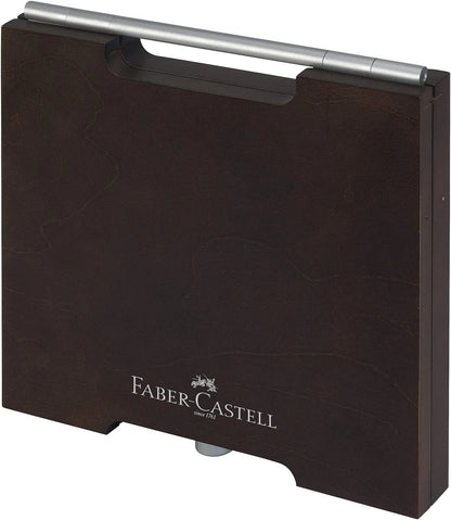 Faber Castell Pitt Monochrome Drawing Set in Wooden Case 85pcs