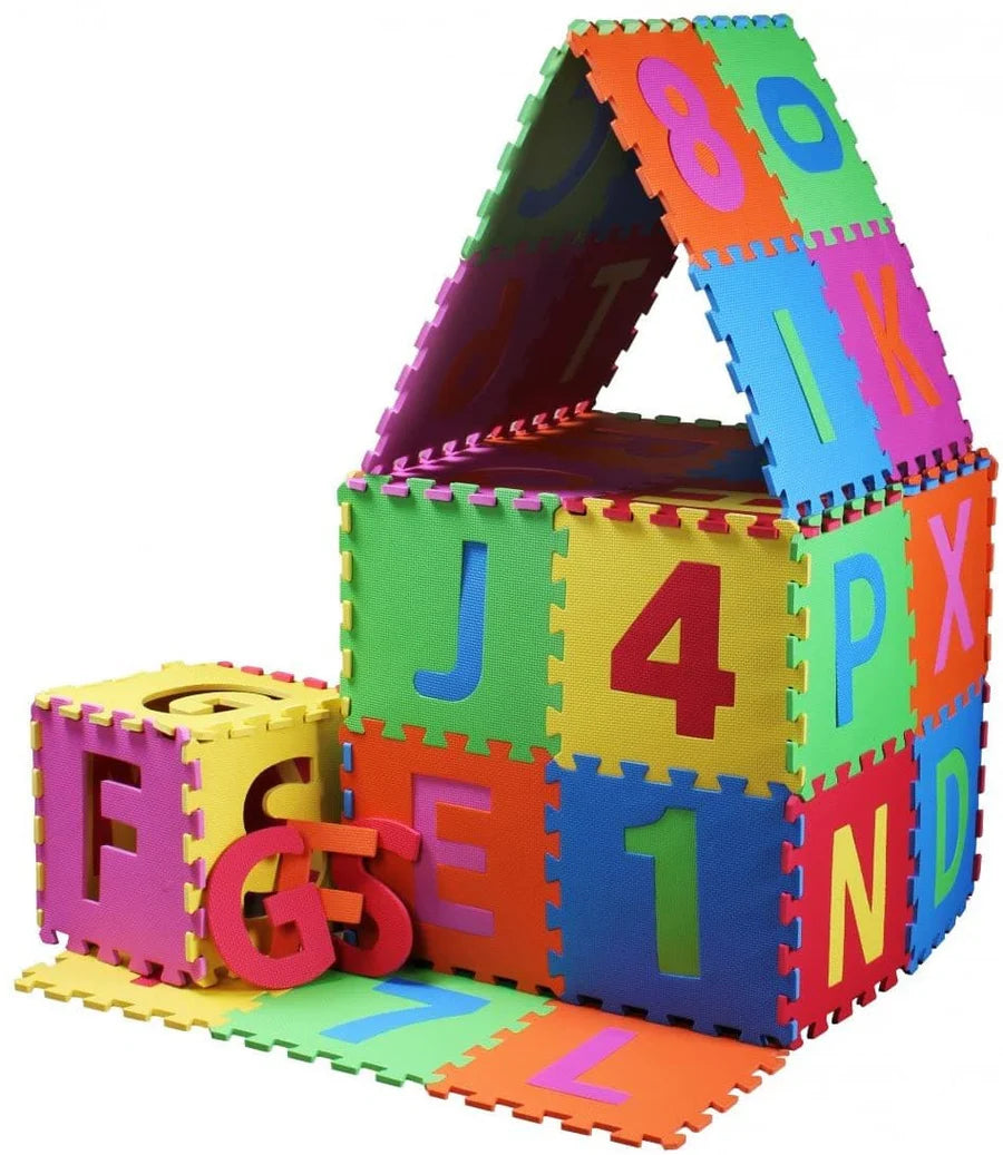 kids Learning Eva Puzzle Foaming Mat Alphabet and Numbers 6pcs Set