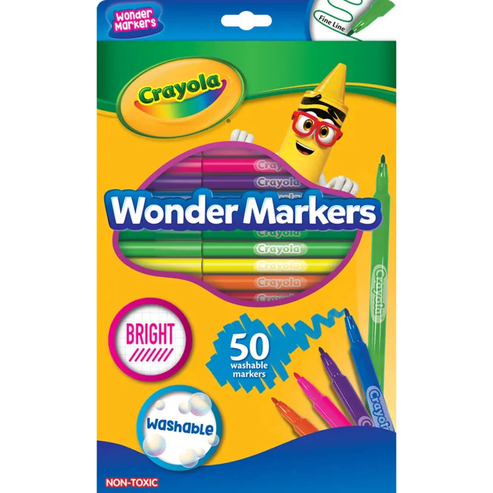 Crayola Fine Line Washable Marker Wonder Pack of 50 580086