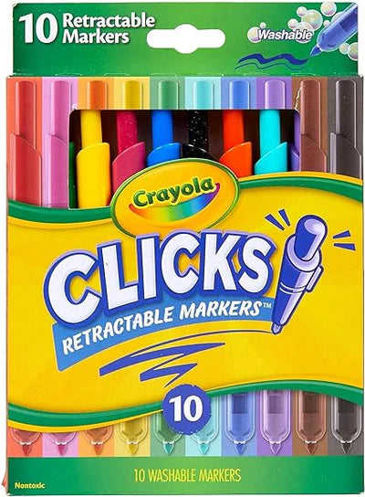 Crayola Clicks Retractable Washable Marker Pack of 10 588370