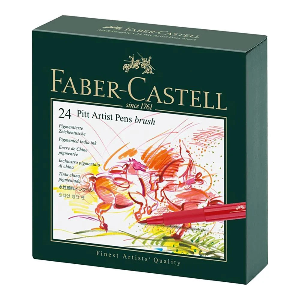 Faber Castell Pitt Artist Studio Set Of 24 Brush Pen Tips