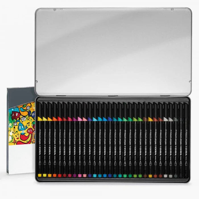 Lyra Hi Quality Art Brush Pen Tin Box Of 30
