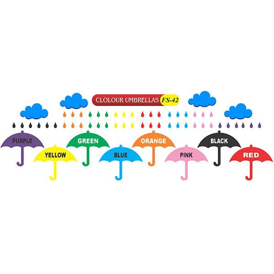 Kids Learning Educational Foam Wall Color Umbrellas