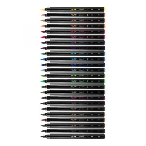 Milan Waterbased Brush Pen Markers