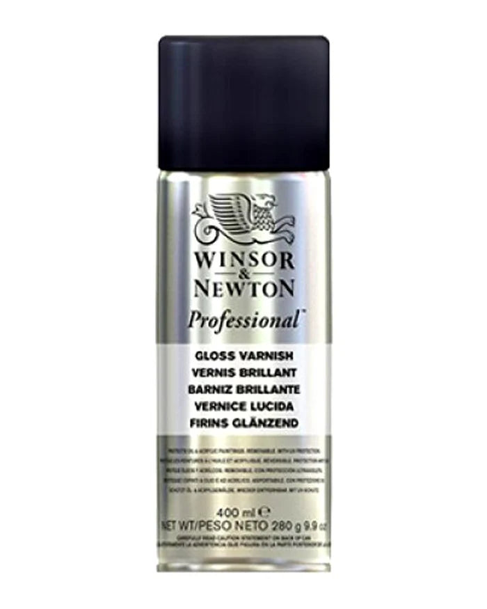 Winsor & Newton Artist Gloss Varnish Fixative Aerosol Spray 400ml