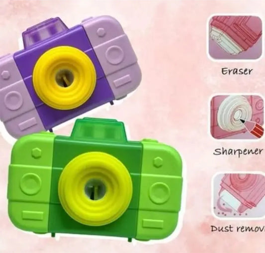 Eraser + Sharpner Fancy Camera Shape 1pc # YL231546