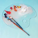 Transparent Paint Palette Flat Oval Shape