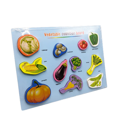 Vegetables Wooden Learning Preschool Board