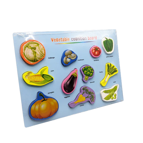 Vegetables Wooden Learning Preschool Board